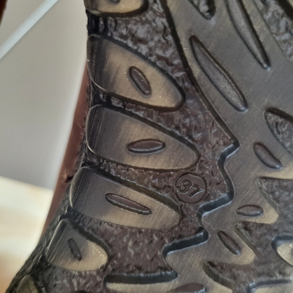 NWOT Italia 1041 Kiki Mid Brown Distressed Leather Boots 37 - Picture 9 of 11